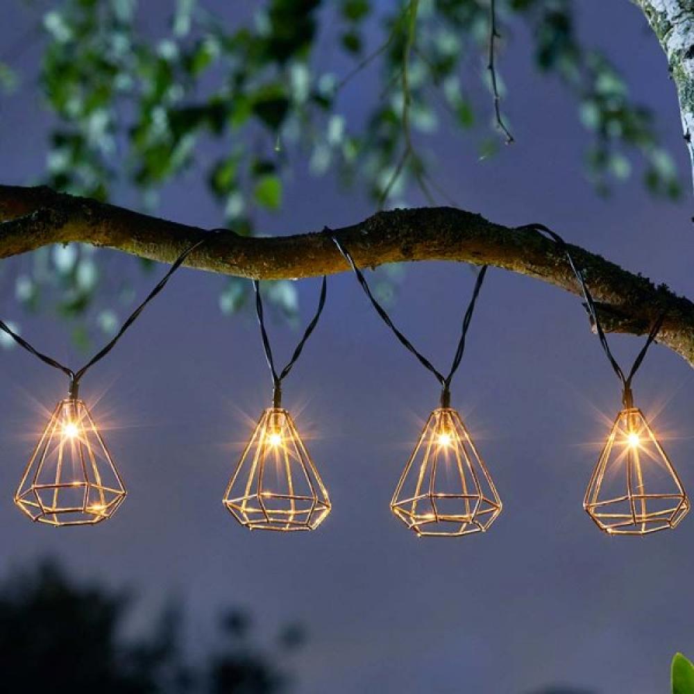Solar-Lichterkette "Geo String Lights" | 10 LEDs | 3,80 m